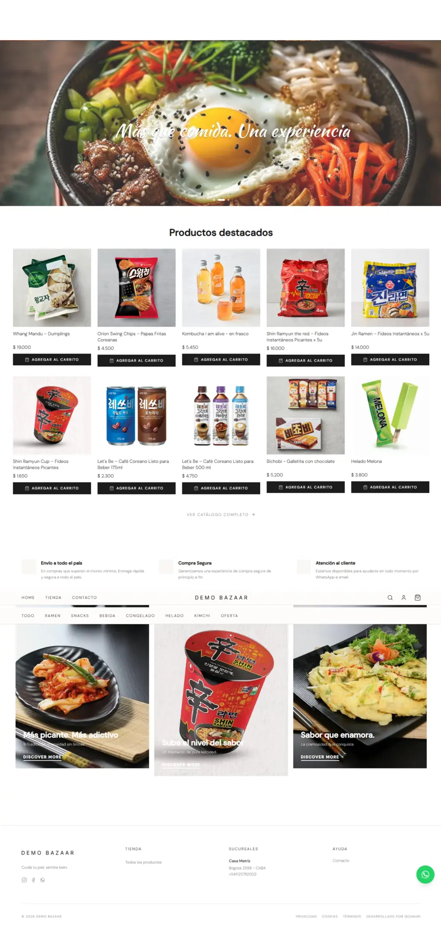 Preview del template Bazaar